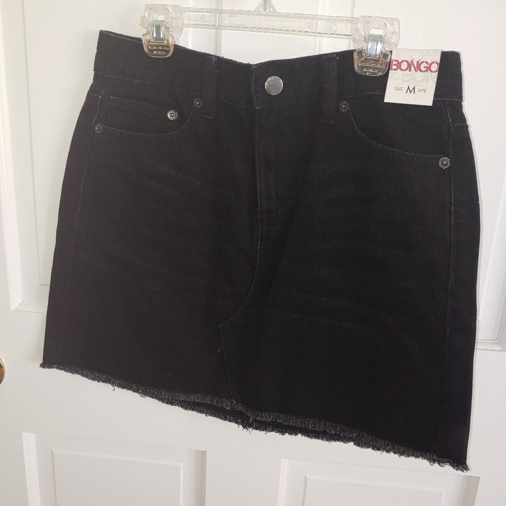 Black jean skirt